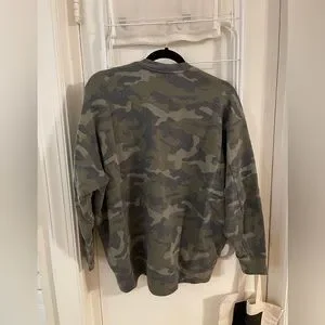 Express oversized camo sweatshirt cheap